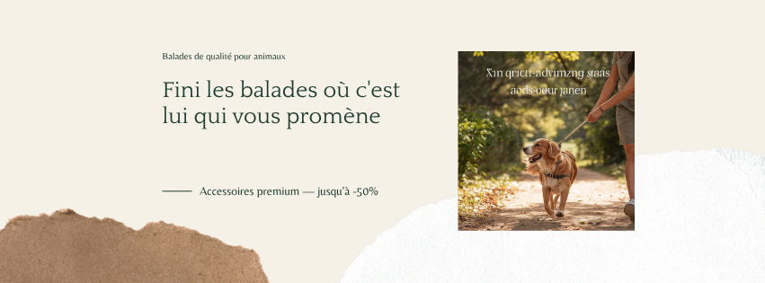 Bannière PawLux - Harnais anti-traction chien -50%